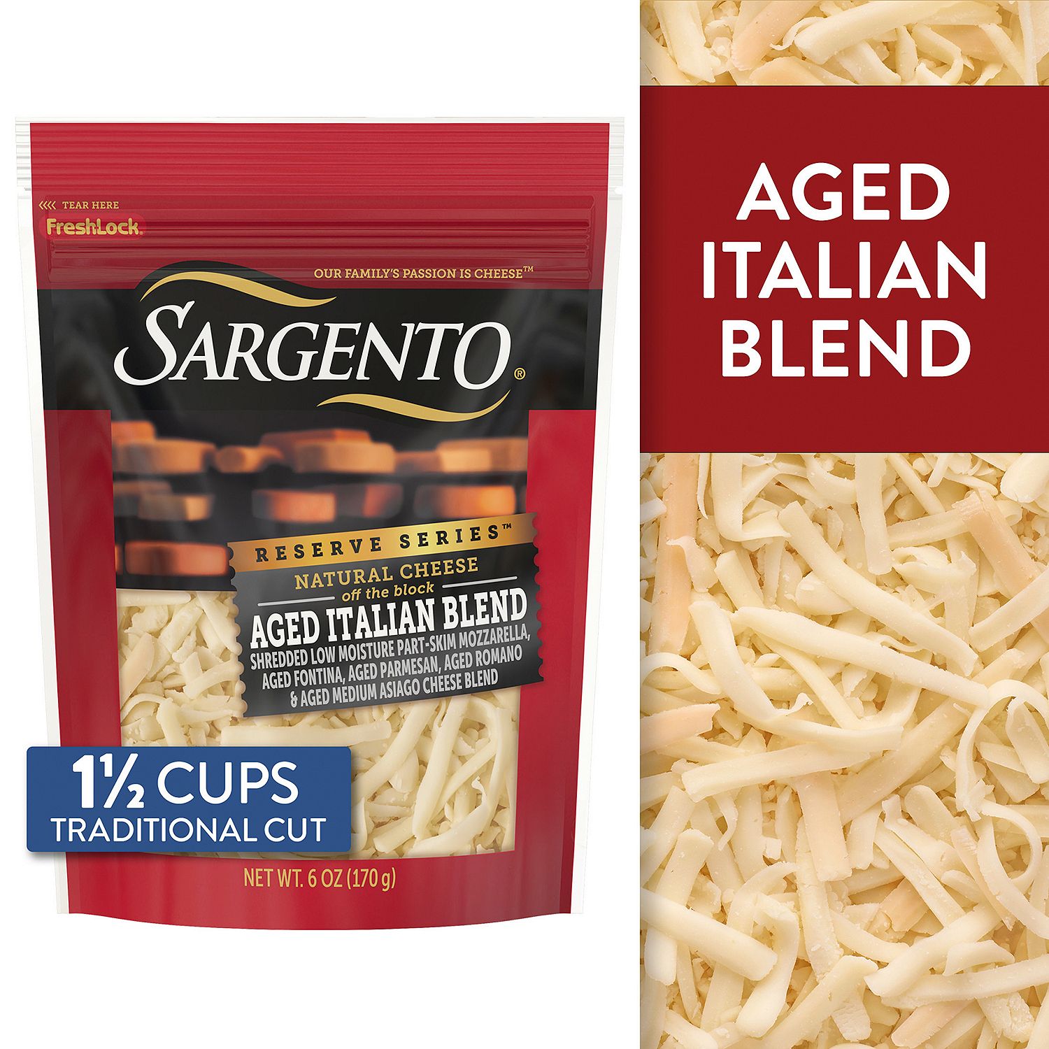 Sargento Reserve Series Shaved 14-Month Aged Parmesan Natural Cheese, 5 oz