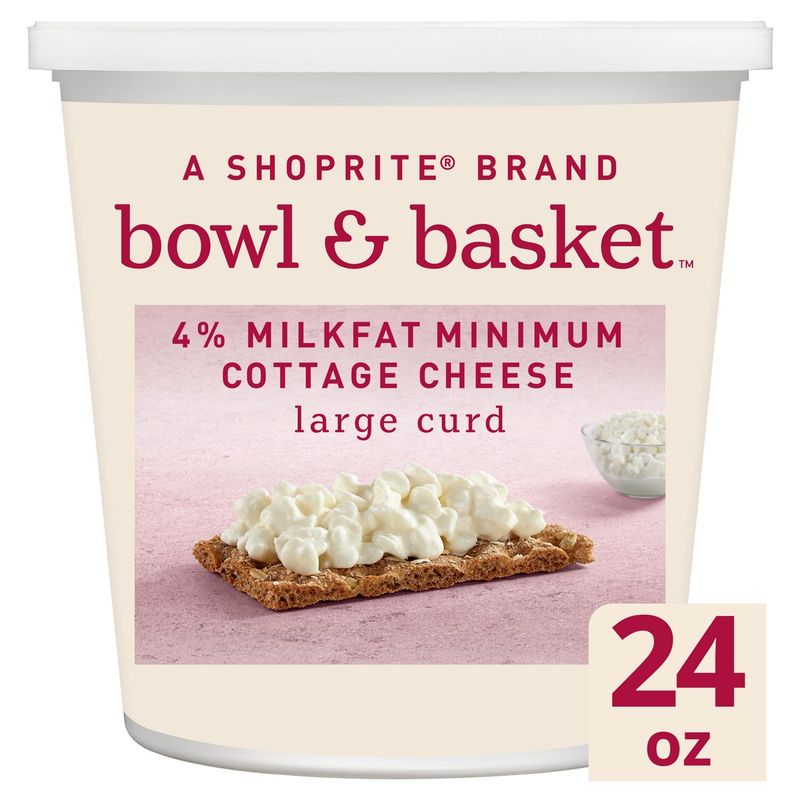 Bowl &amp; Basket Large Curd 4% Milkfat Minimum Cottage Cheese, 24 oz
