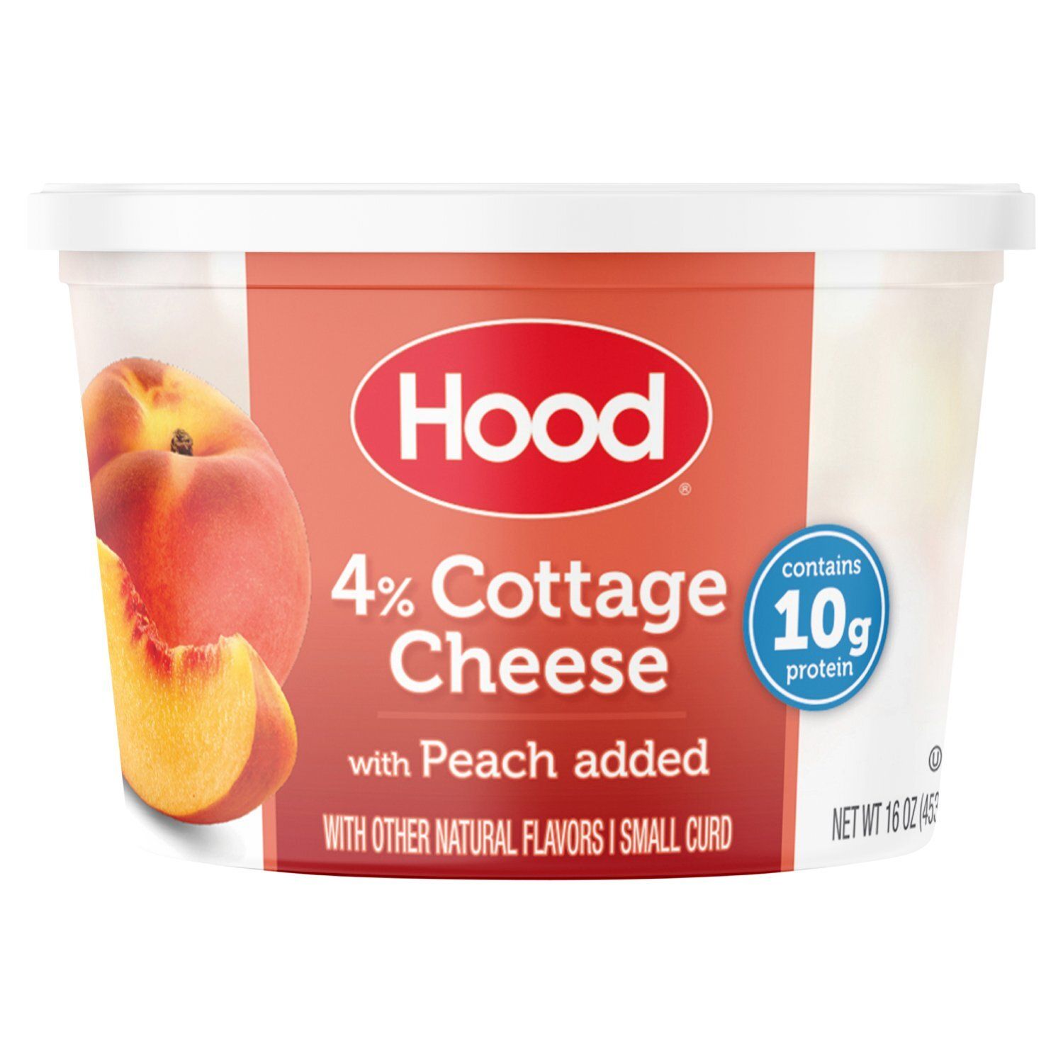 Hood 4% Cottage Cheese with Peaches Added, 16 oz