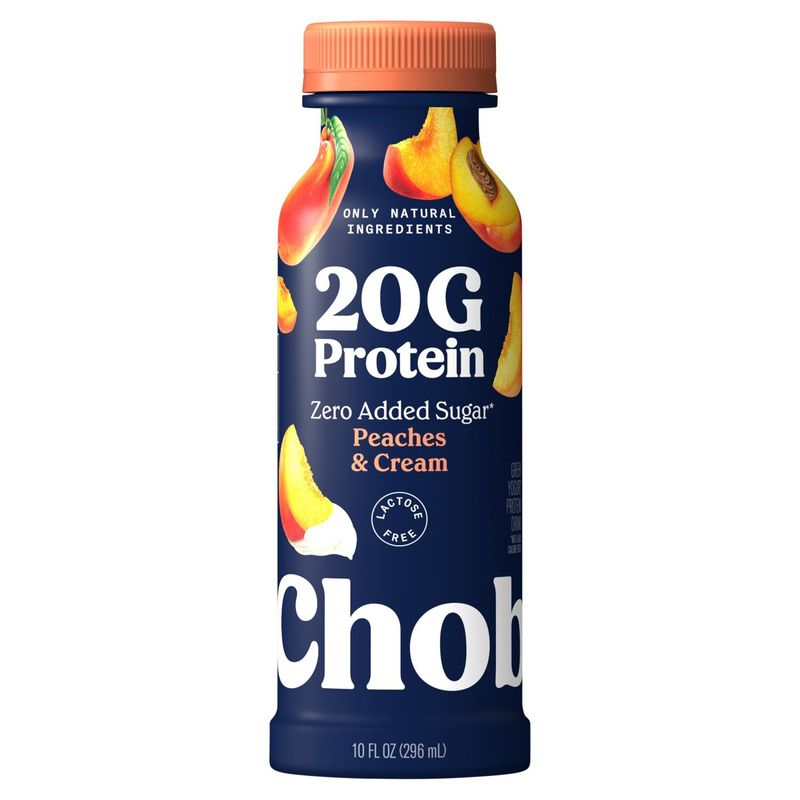 Chobani 20g Protein Peaches &amp; Cream Greek Yogurt Protein Drink, 10 fl oz
