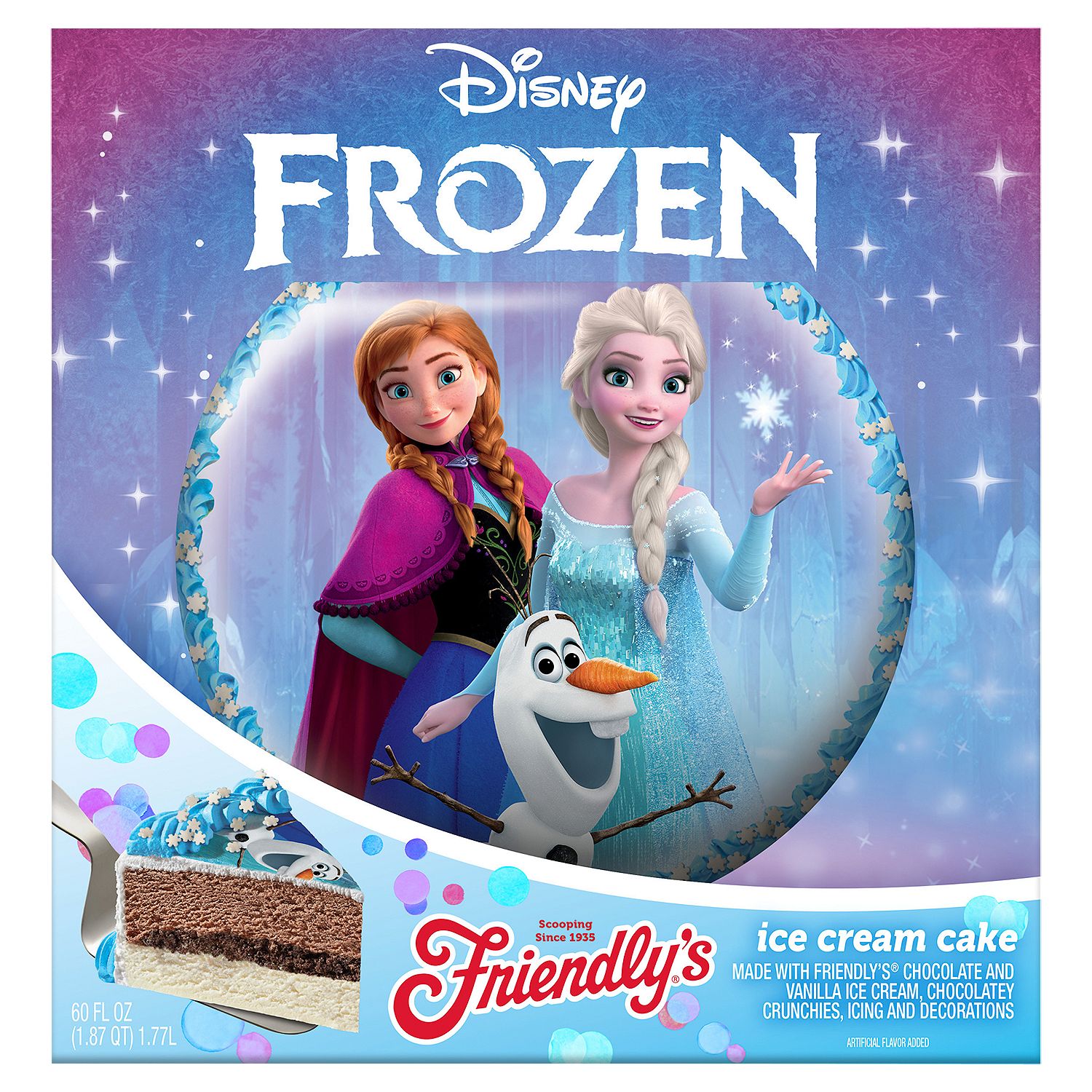 Friendly&#39;s Disney Frozen Ice Cream Cake, 60 fl oz