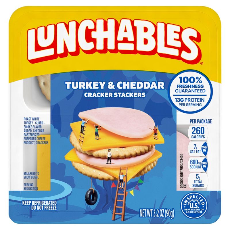 Lunchables Turkey &amp; Cheddar Cracker Stackers, 3.2 oz