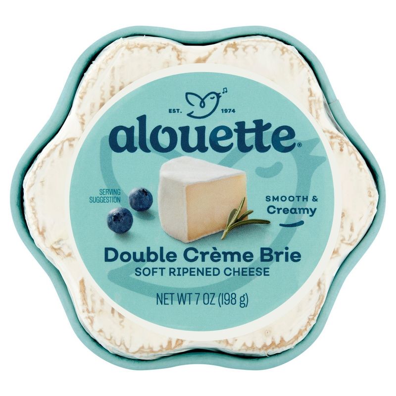 Alouette Double Crème Brie Soft Ripened Cheese, 7 oz