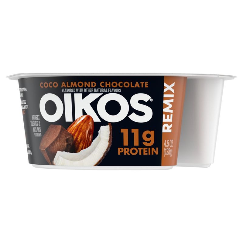 Oikos Remix Coco Almond Chocolate Nonfat Yogurt &amp; Mix-Ins, 4.5 oz