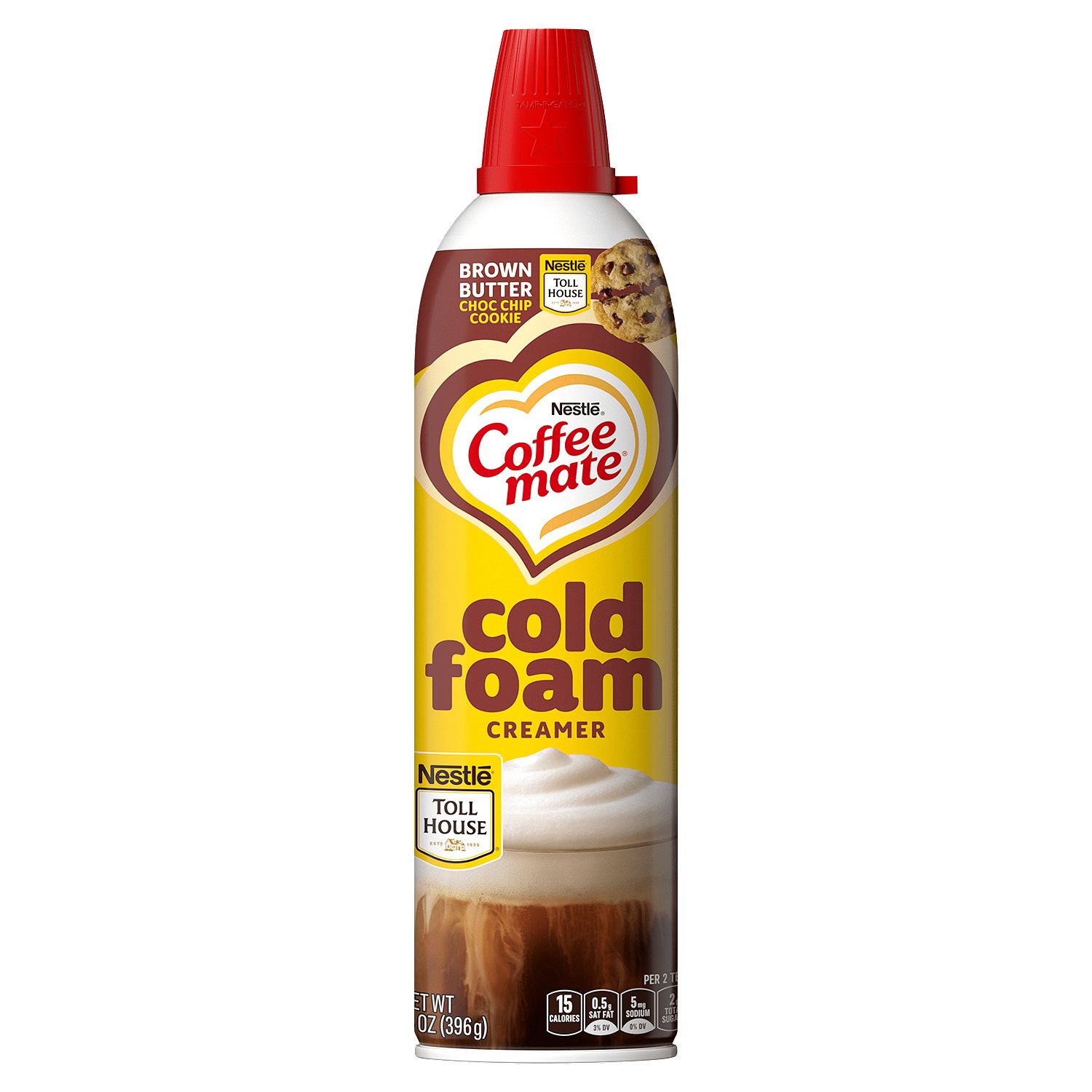 Nestlé Coffee Mate Brown Butter Choc Chip Cookie Cold Foam Creamer, 14 oz