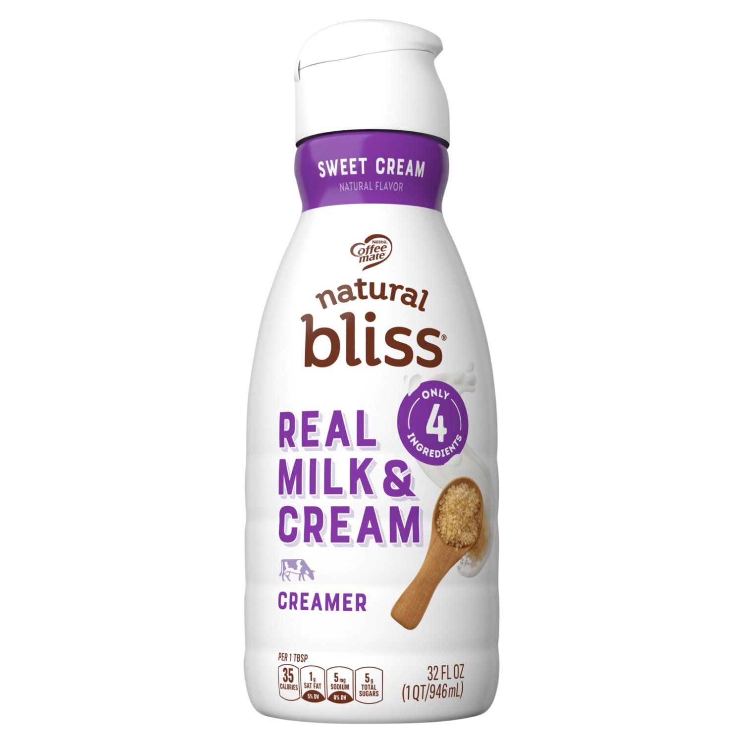 Nestlé Coffee Mate Natural Bliss Real Milk &amp; Cream Sweet Cream Creamer, 32 fl oz