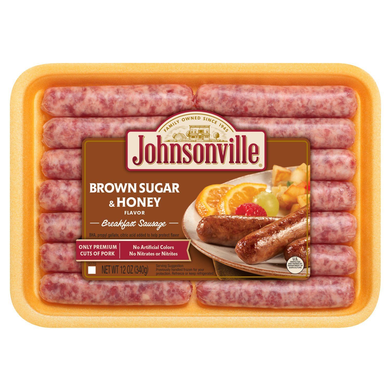 Johnsonville Brown Sugar &amp; Honey Breakfast Sausage, 14 count, 12 oz