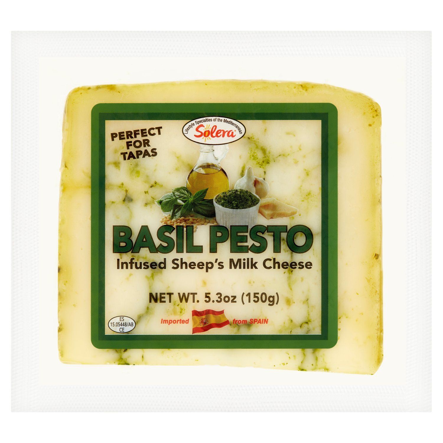 Solera Basil Pesto Infused Sheep&#39;s Milk Cheese, 5.3 oz