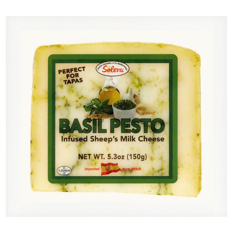 Solera Basil Pesto Infused Sheep&#39;s Milk Cheese, 5.3 oz