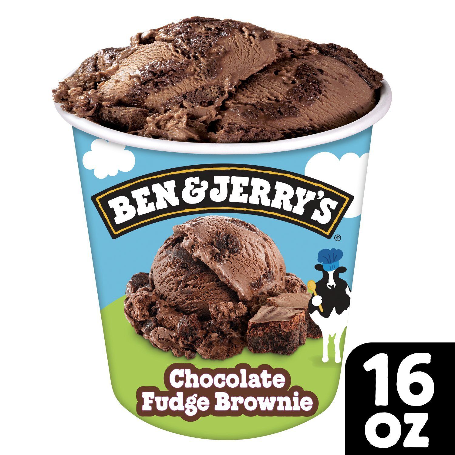 Ben &amp; Jerry&#39;s Vermont&#39;s Finest Chocolate Fudge Brownie Ice Cream, one pint