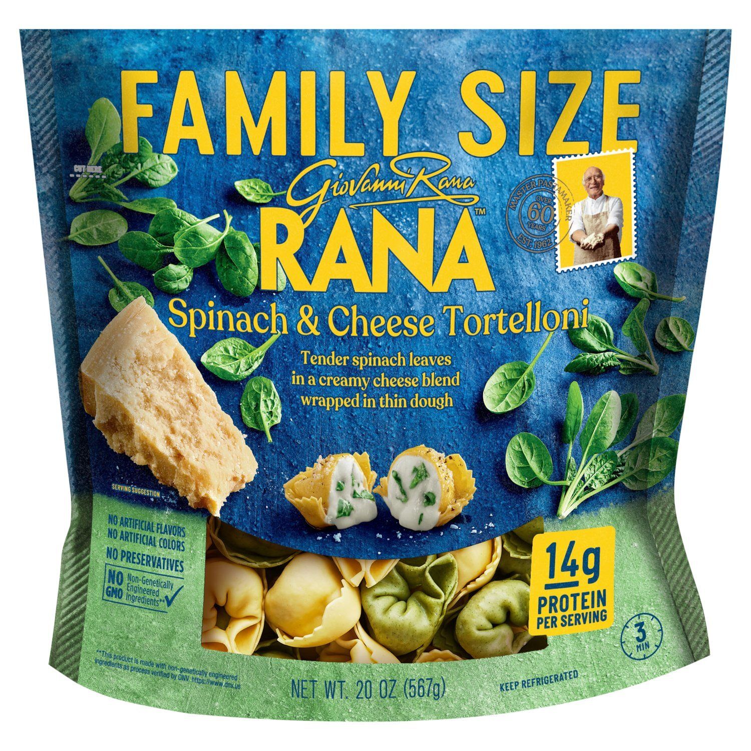 Rana Spinach &amp; Cheese Tortelloni Family Size, 20 oz