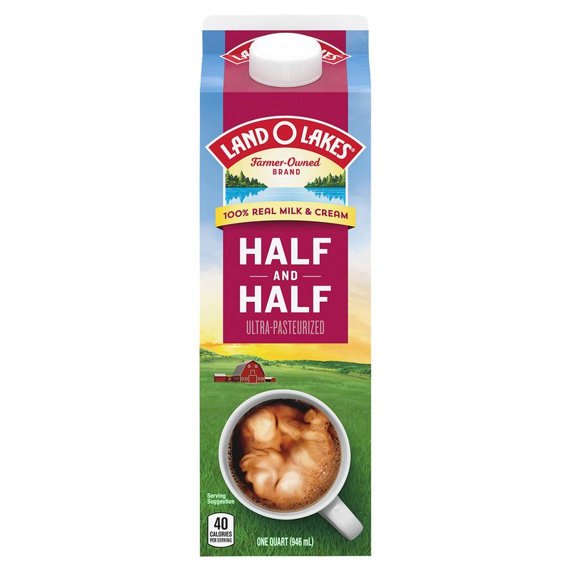 Land O Lakes Half and Half Milk &amp; Cream, one quart