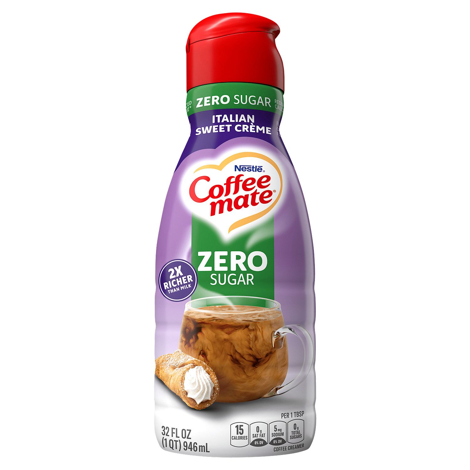 Nestlé Coffee Mate Zero Sugar Italian Sweet Creme Coffee Creamer, 32 fl oz