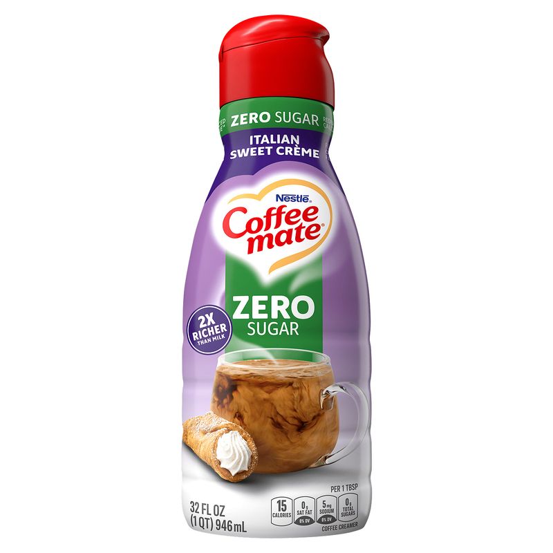 Nestlé Coffee Mate Zero Sugar Italian Sweet Creme Coffee Creamer, 32 fl oz