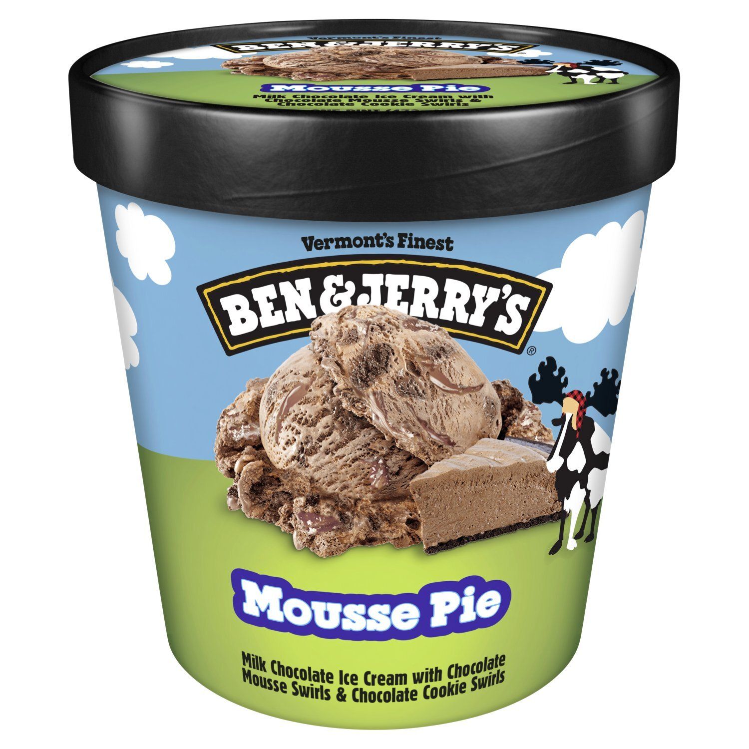 Ben &amp; Jerry&#39;s Mousse Pie Chocolate Ice Cream Pint 16 Oz