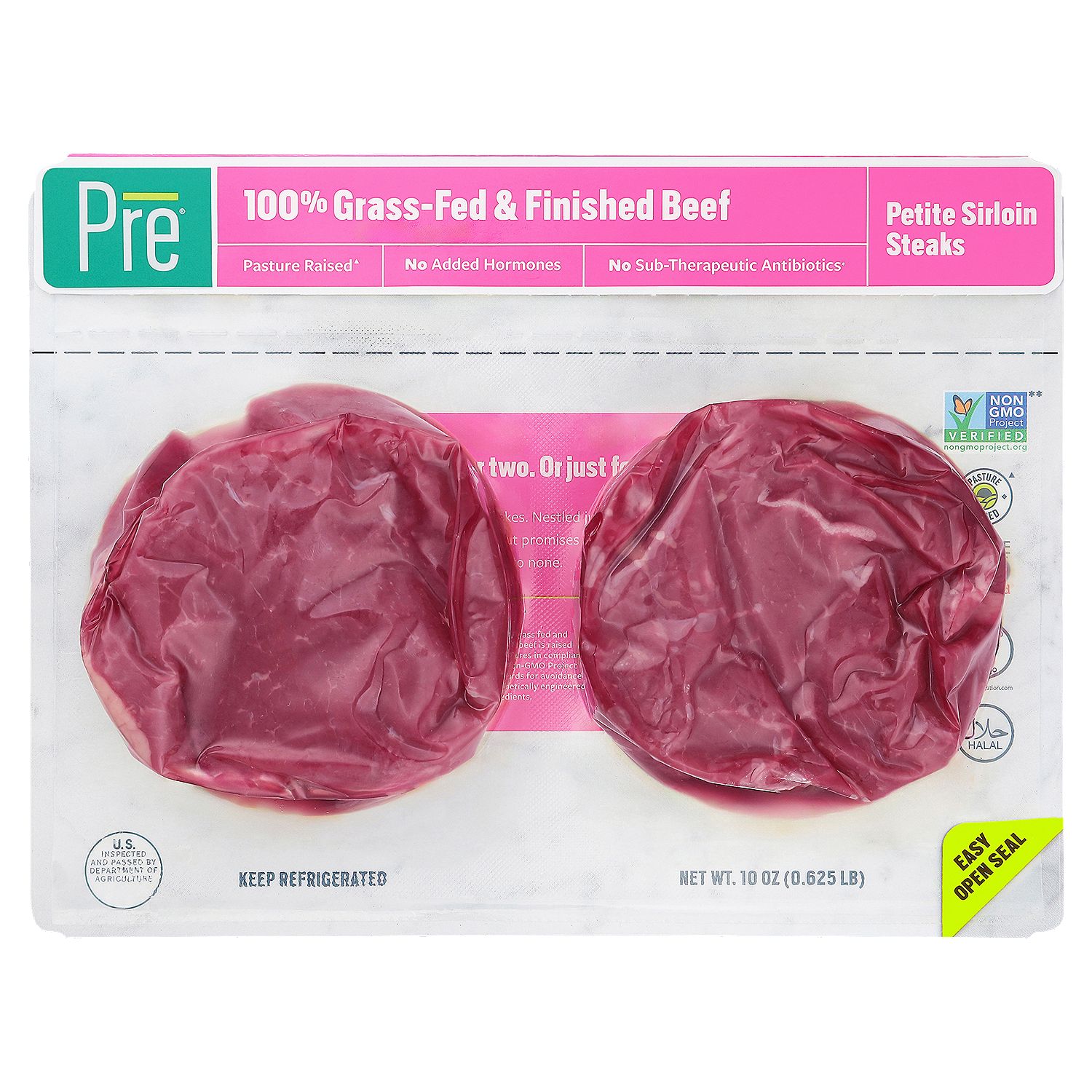 Pre Petite Sirloin Steaks, 10 oz