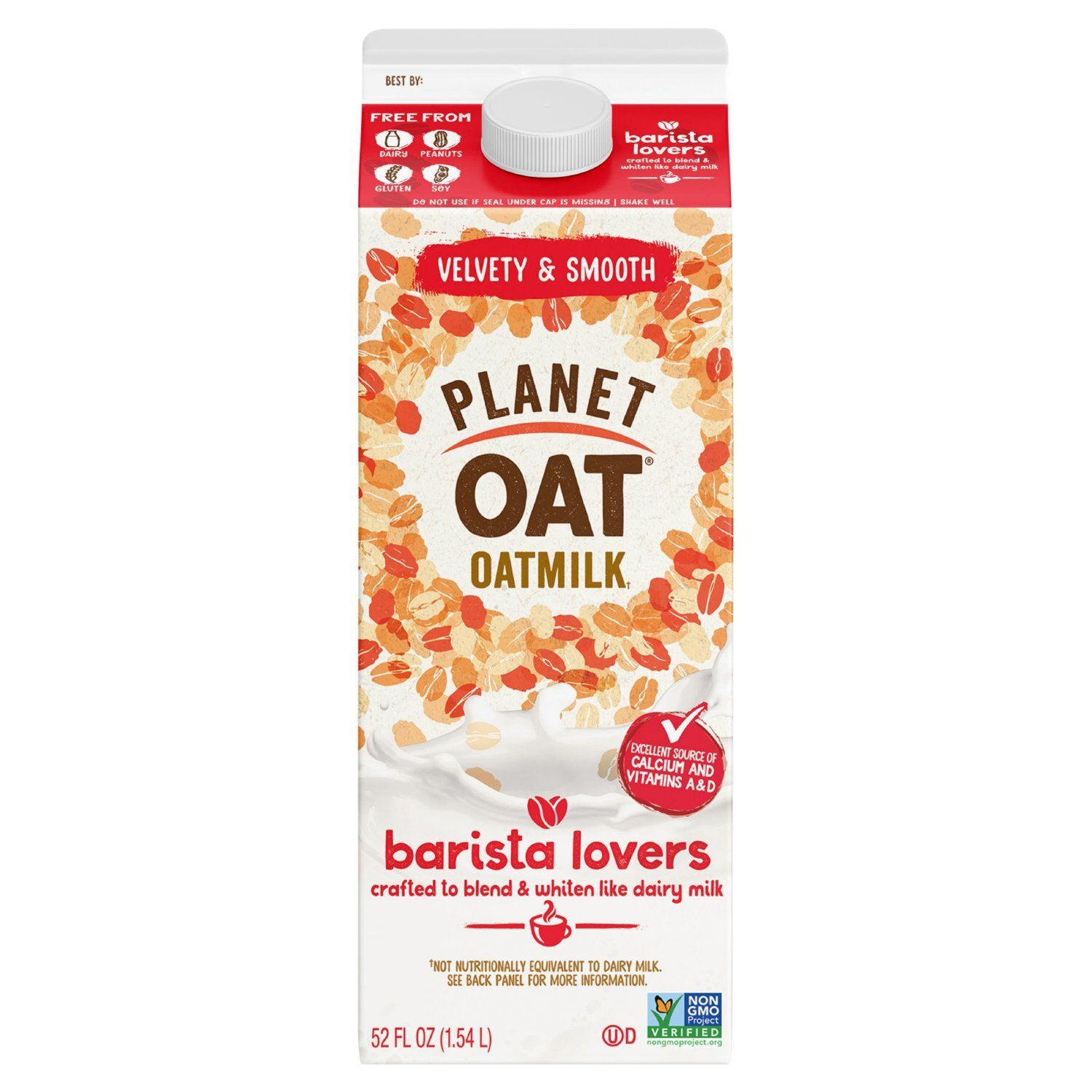 Planet Oat Velvety &amp; Smooth Oatmilk, 52 fl oz