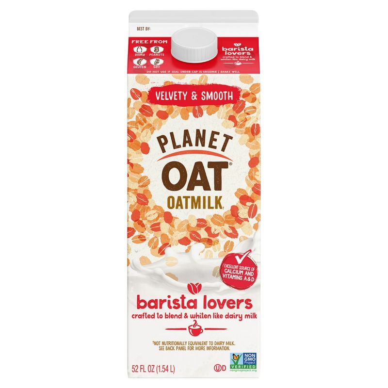 Planet Oat Velvety &amp; Smooth Oatmilk, 52 fl oz
