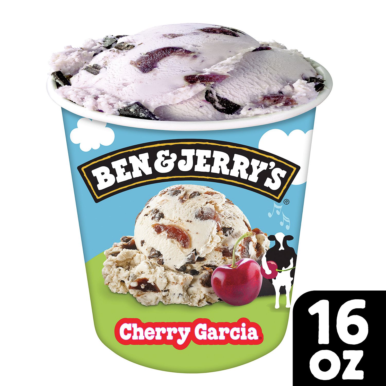 Ben &amp; Jerry&#39;s Vermont&#39;s Finest Cherry Garcia Ice Cream, one pint