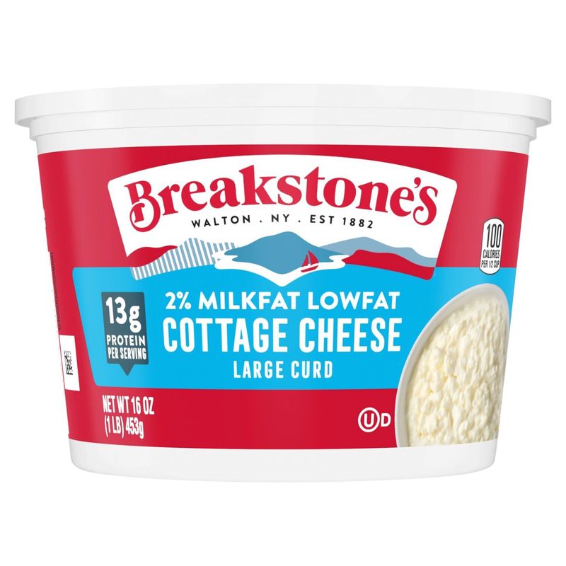 Breakstone&#39;s 2% Milkfat Lowfat Large Curd Cottage Cheese, 16 oz