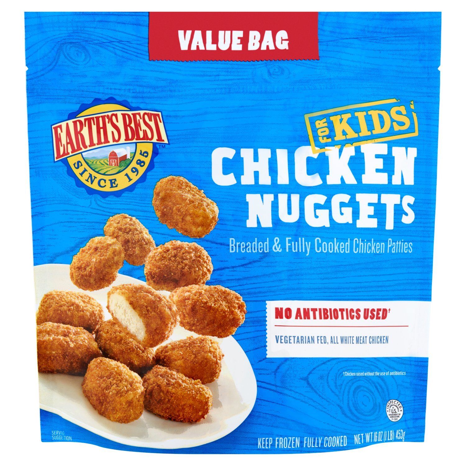 Earth&#39;s Best Chicken Nuggets for Kids Value Bag, 16 oz