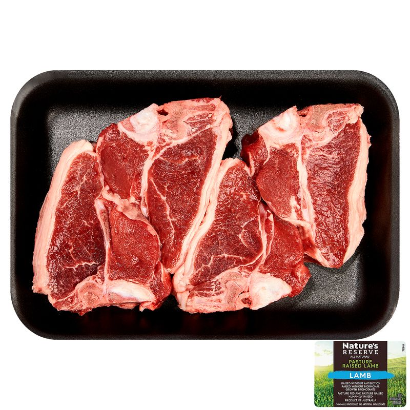 Nature&#39;s Reserve Australian Lamb Loin Chops, Bone In