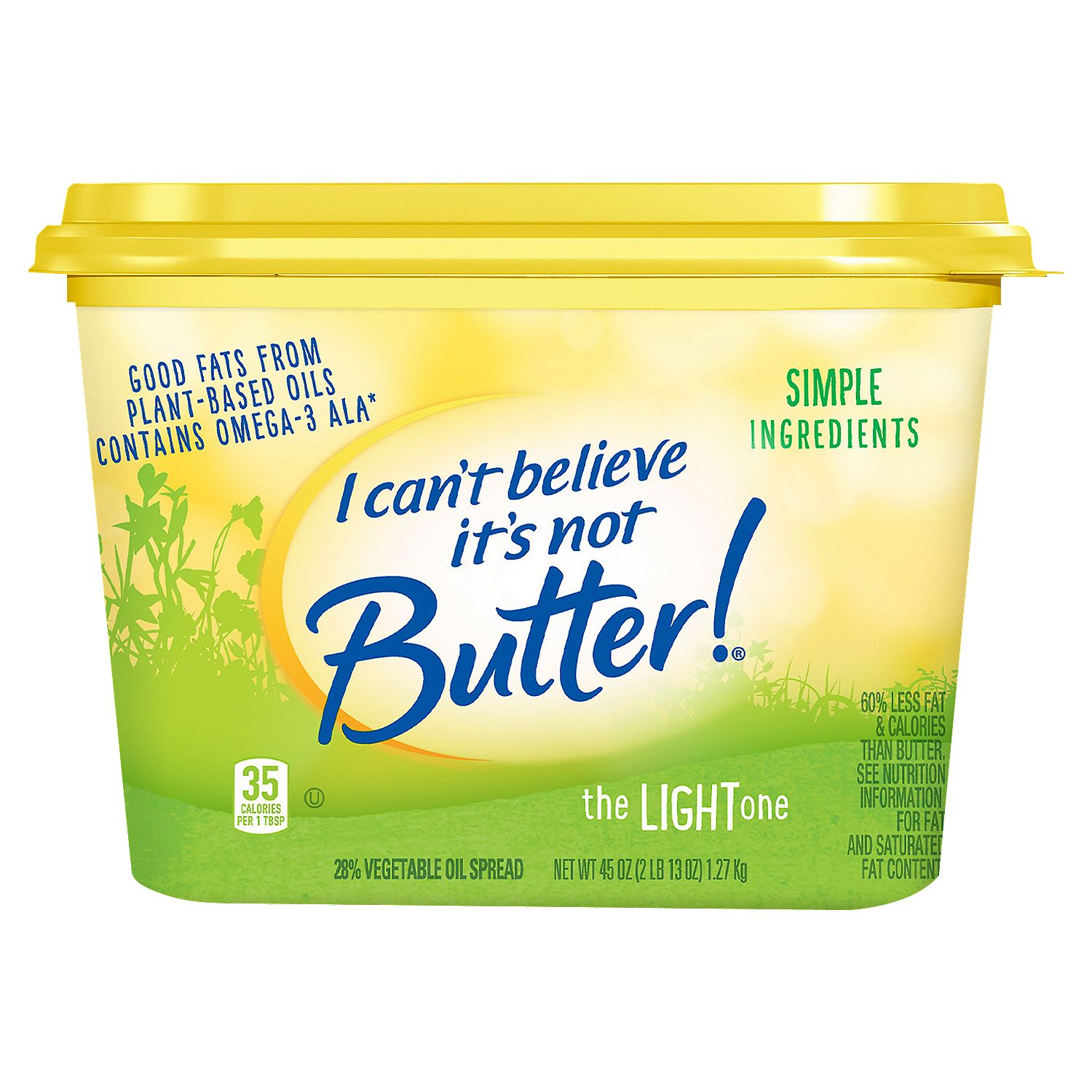 I Can&#39;t Believe It&#39;s Not Butter! the Light One 28% Vegetable Oil Spread, 45 oz