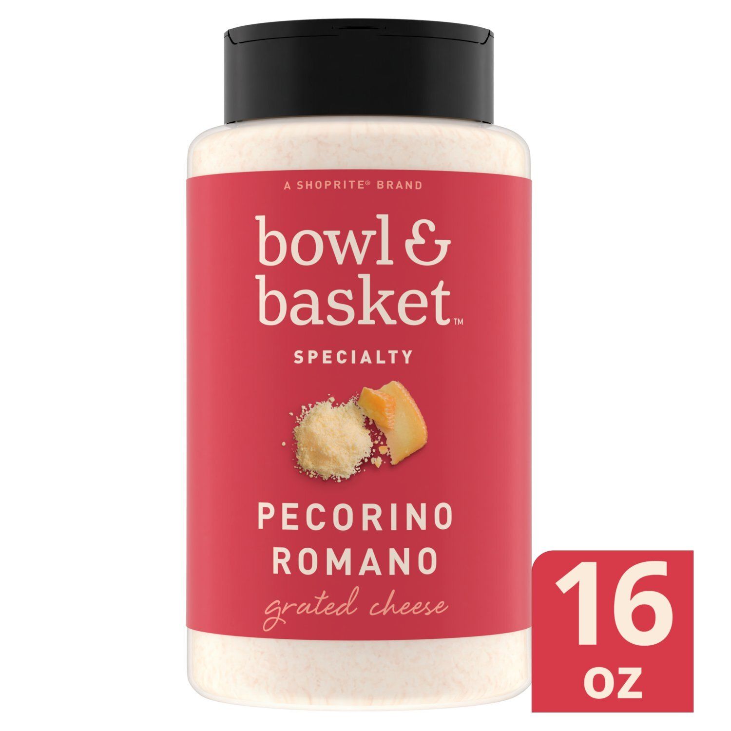 Bowl &amp; Basket Specialty Pecorino Romano Grated Cheese, 16 oz