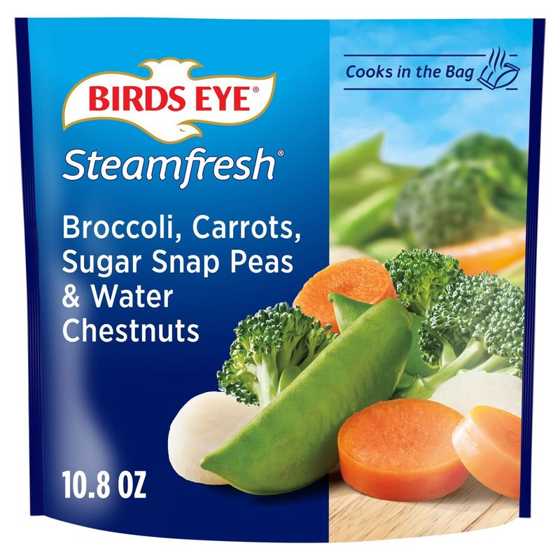 Birds Eye Steamfresh Broccoli, Carrots, Sugar Snap Peas &amp; Water Chestnuts, 10.8 oz