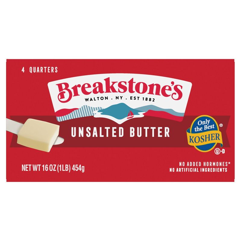 Breakstone&#39;s Unsalted Butter, 4 count, 16 oz