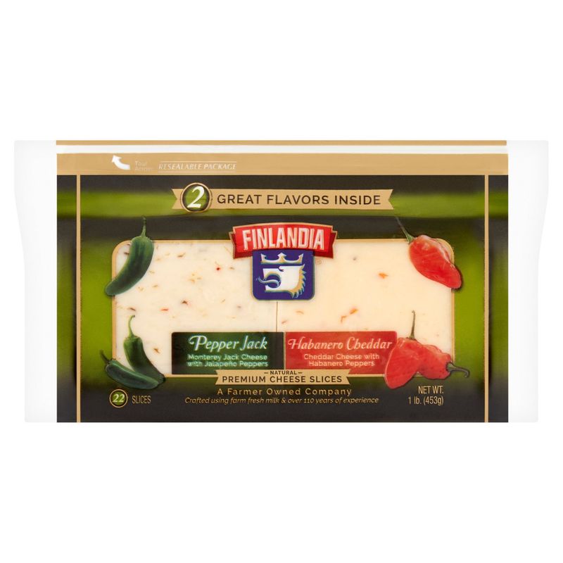 Finlandia Natural Premium Cheese Slices, 22 count, 1 lb