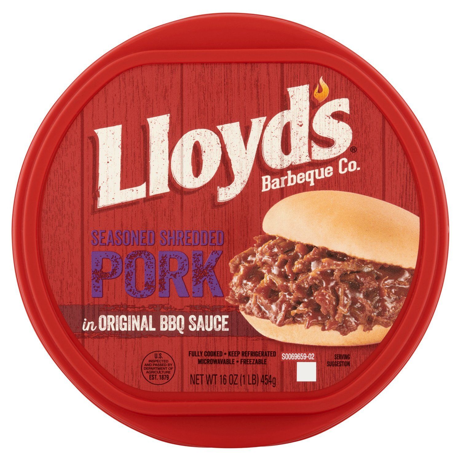 Lloyd&#39;s Barbeque Co. Seasoned Shredded Pork in Original BBQ Sauce, 16 oz