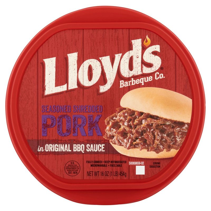 Lloyd&#39;s Barbeque Co. Seasoned Shredded Pork in Original BBQ Sauce, 16 oz