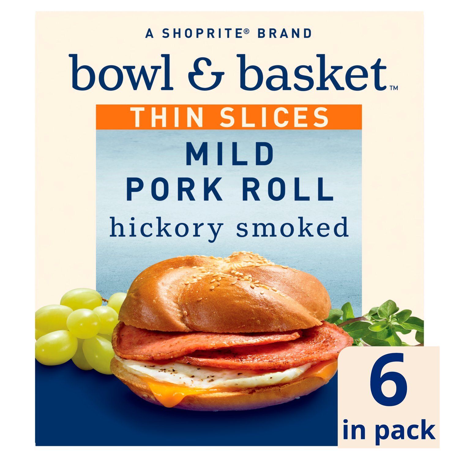 Bowl &amp; Basket Thin Slices Mild Pork Roll, 6 count, 6 oz