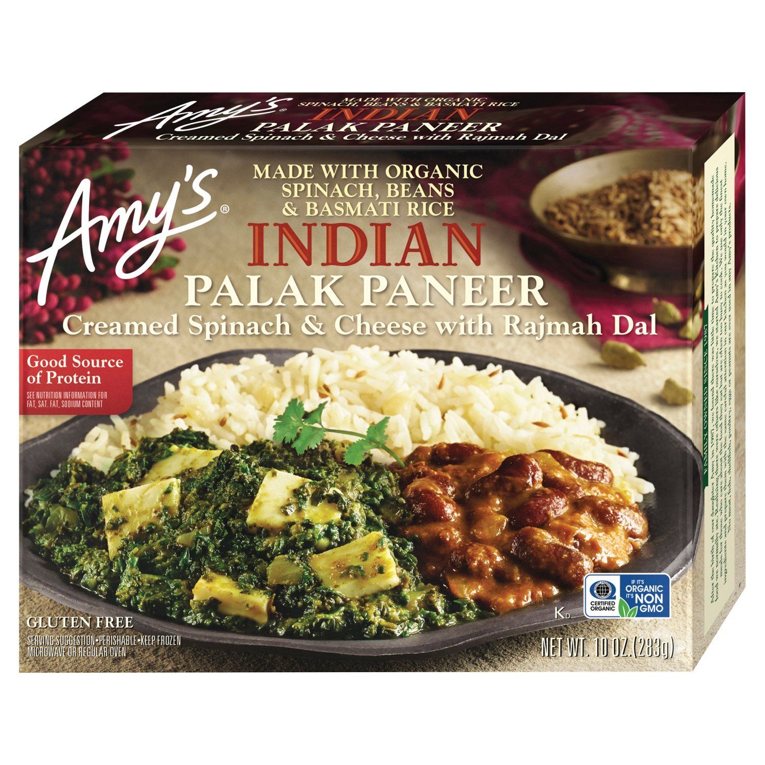 Amy&#39;s Indian Palak Paneer, 10 oz