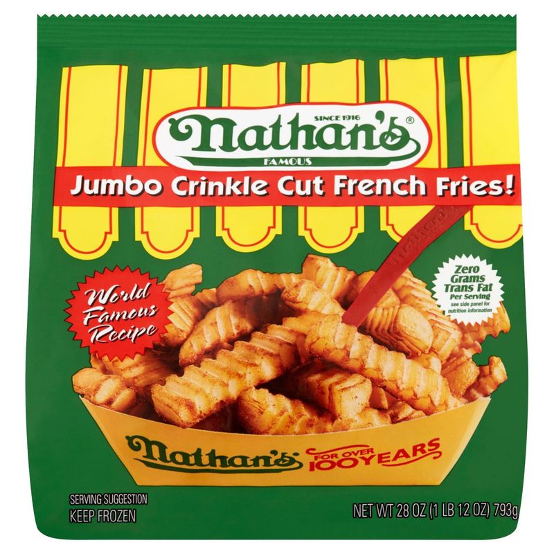 Nathan&#39;s Famous Jumbo Crinkle Cut French Fries!, 28 oz
