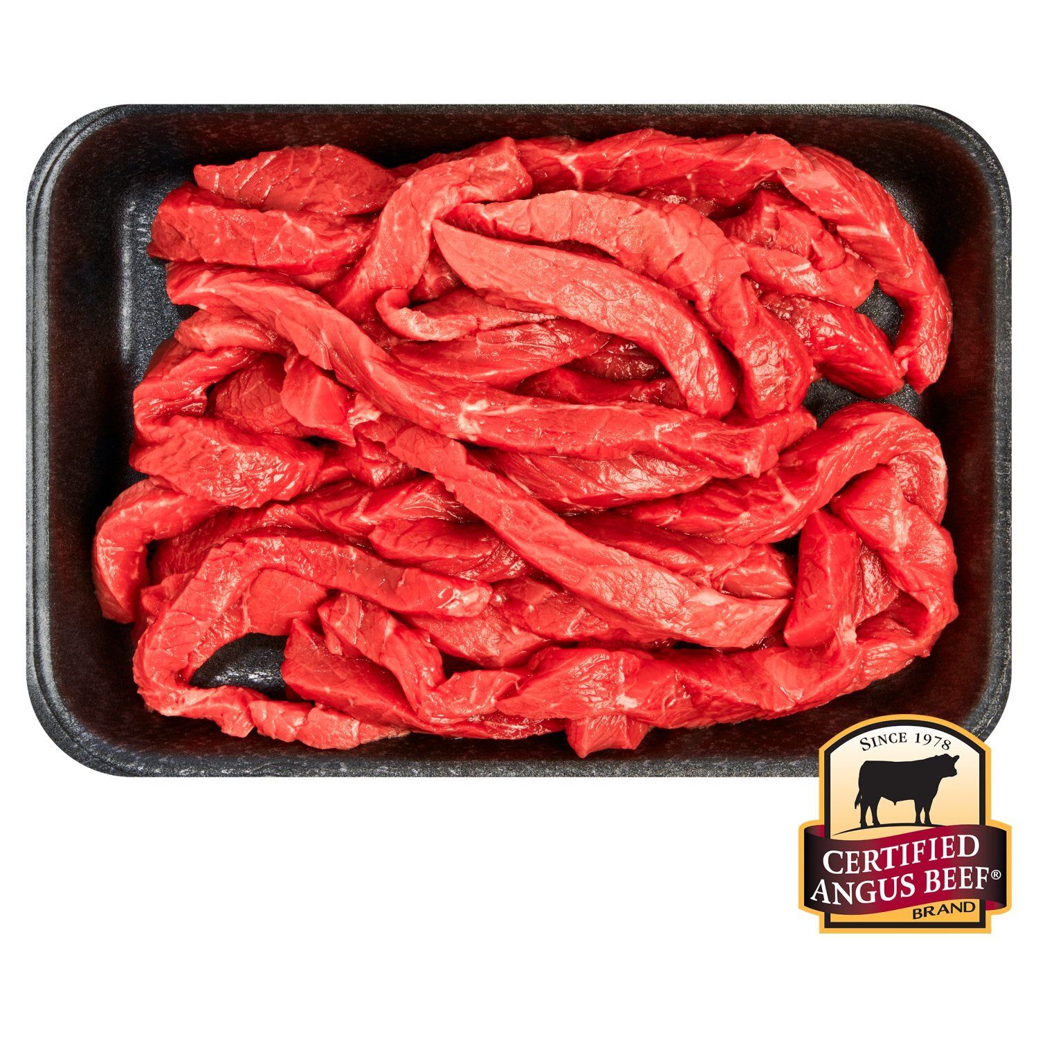 Certified Angus Beef Round Stir Fry, Boneless, Average Weight 1 lb Pack