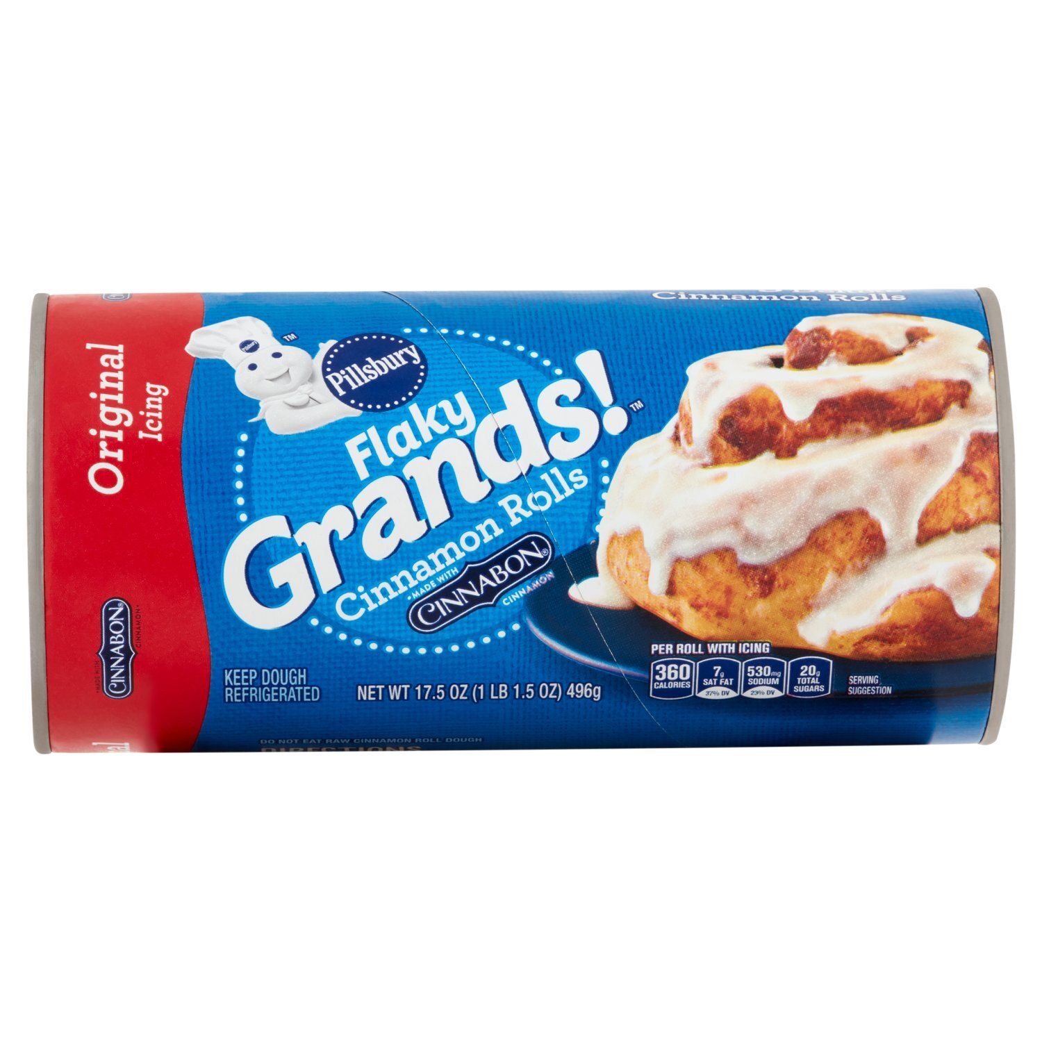 Pillsbury Grands! Original Icing Flaky Cinnamon Rolls, 5 count, 17.5 oz