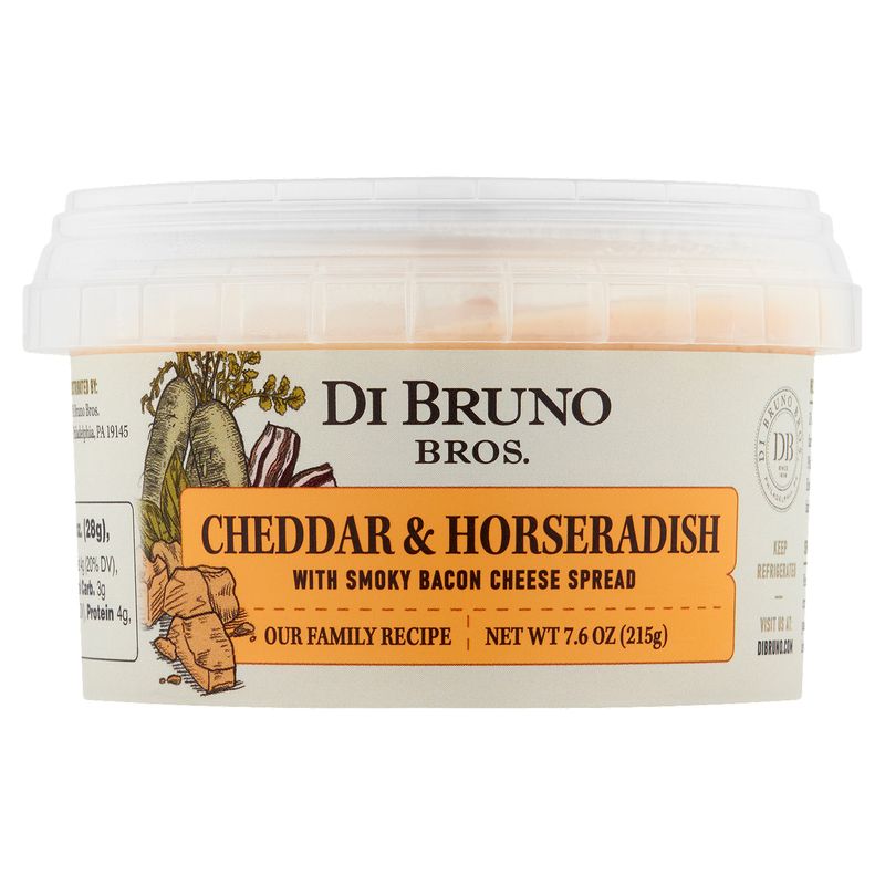 Di Bruno Bros. Cheddar &amp; Horseradish with Smoky Bacon Cheese Spread, 7.6 oz