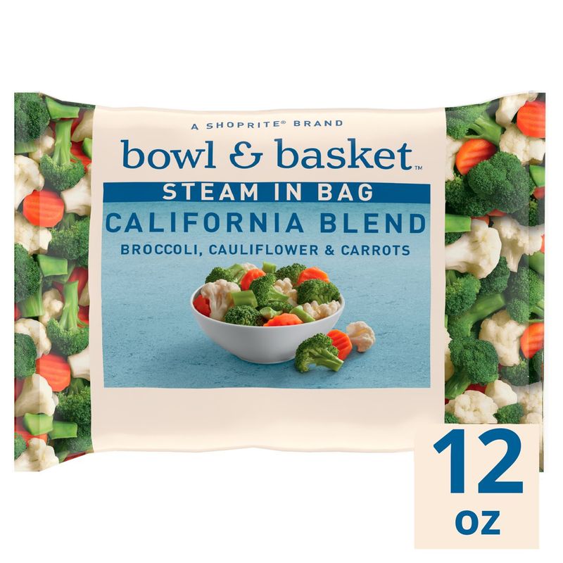 Bowl &amp; Basket Steam in Bag California Blend Broccoli, Cauliflower &amp; Carrots, 12 oz