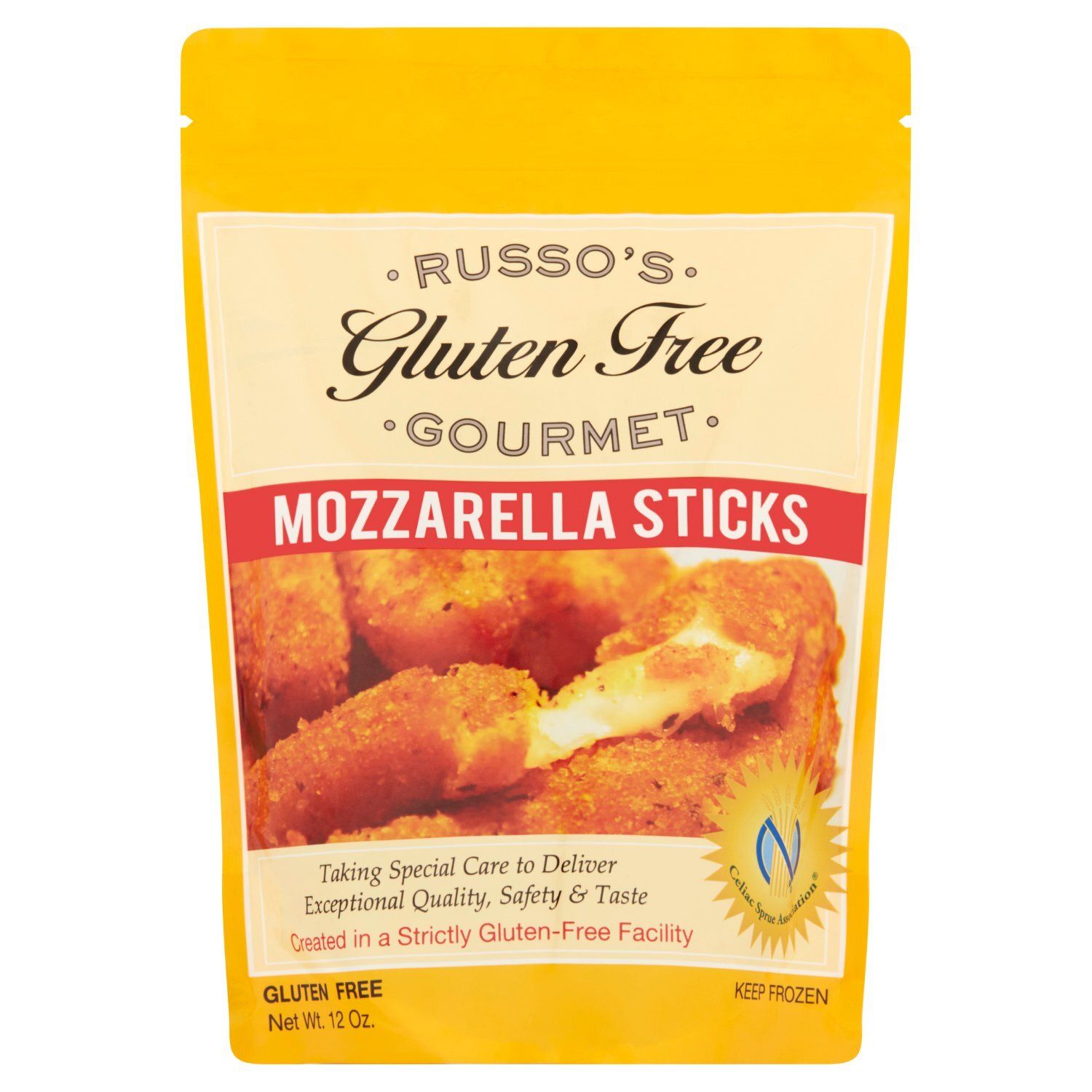 Russo&#39;s Gluten Free Gourmet Mozzarella Sticks, 12 oz