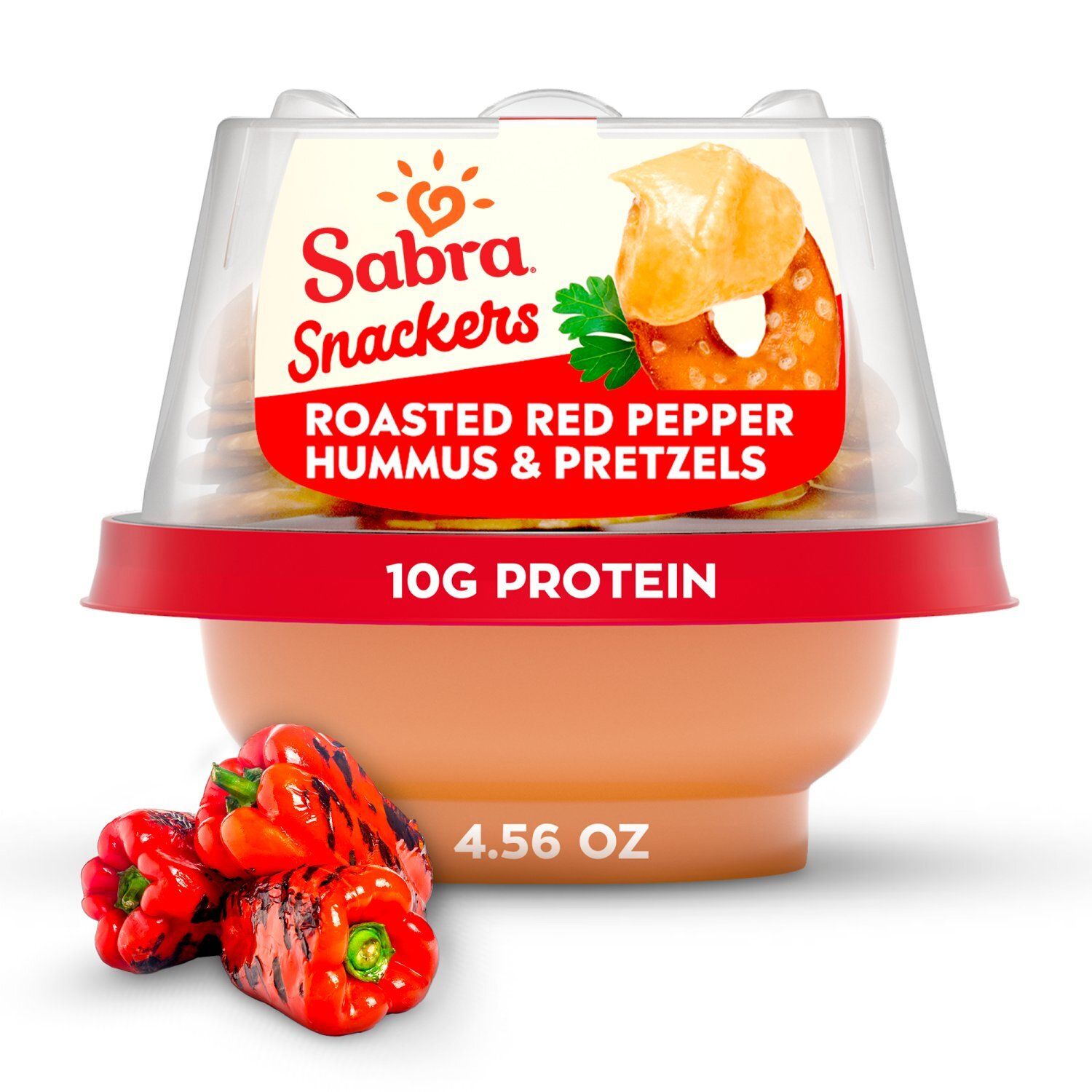 Sabra Smart Snackers Roasted Red Pepper Hummus &amp; Pretzels, 4.56 oz