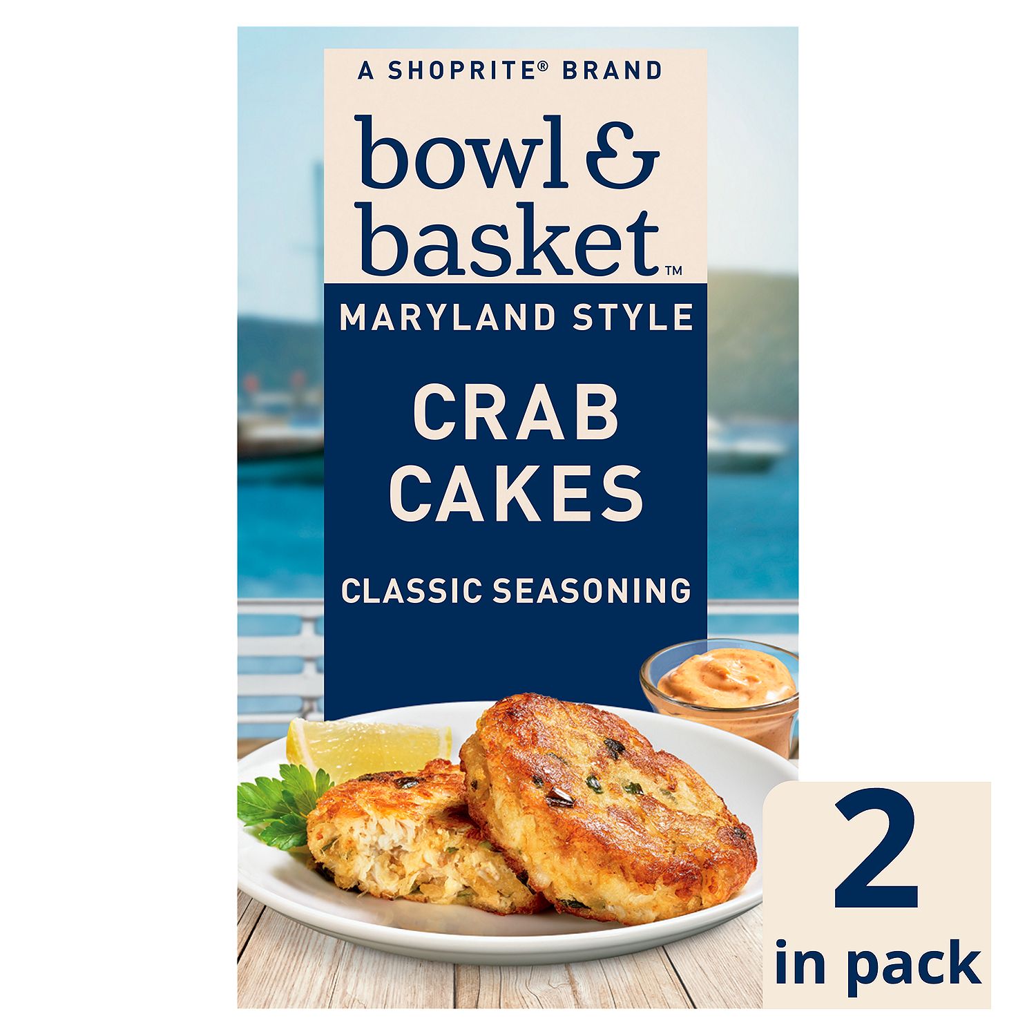 Bowl &amp; Basket Classic Seasoning Maryland Style Crab Cakes, 2 count, 6 oz