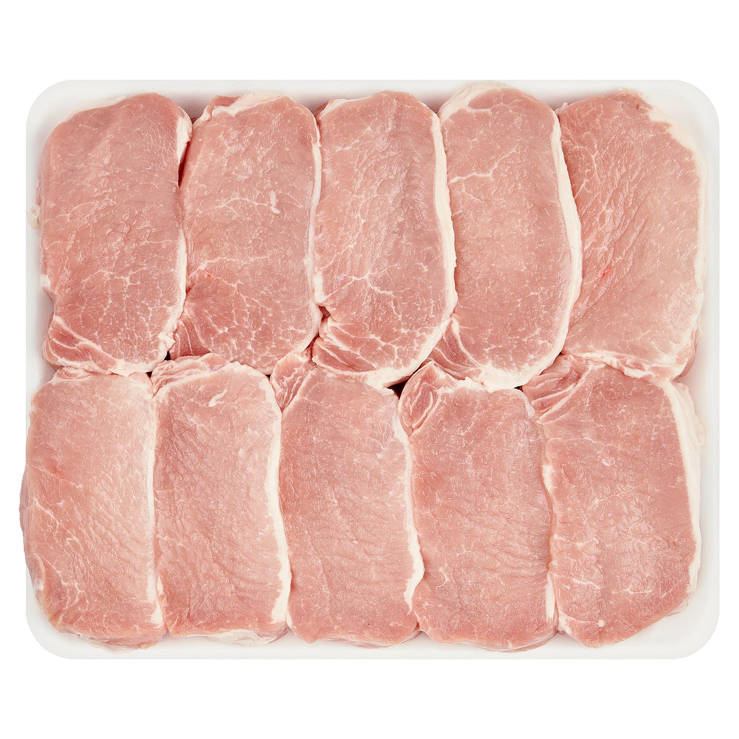 Fresh Center Cut Pork Loin Chops, Boneless, Family Pack, Average Weight 3 lb Pack