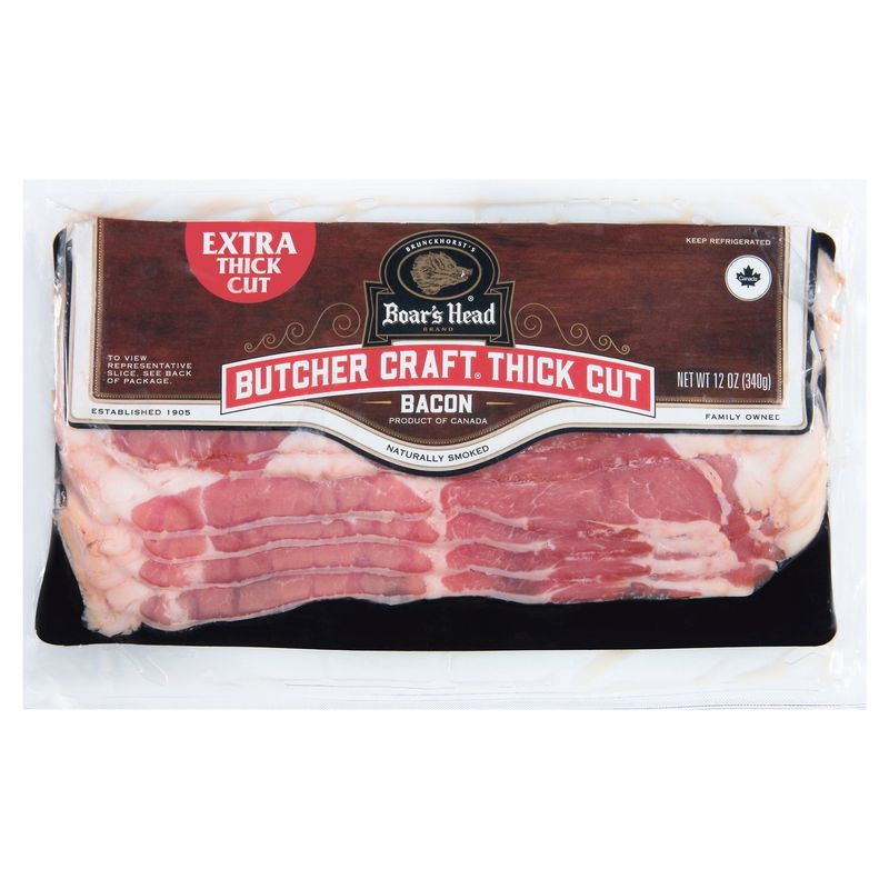 Boar&#39;s Head Butcher Craft Extra Thick Cut Bacon, 12 oz