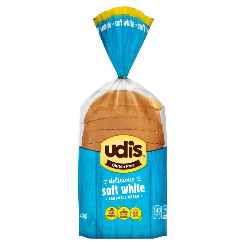 Udi&#39;s Gluten Free Delicious Soft White Sandwich Bread, 12 oz