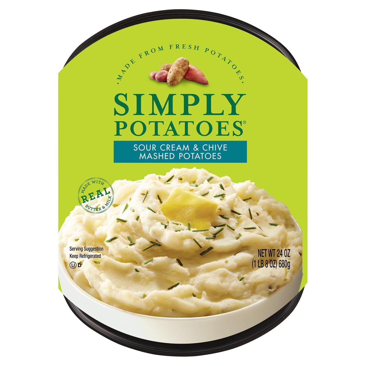 Simply Potatoes Sour Cream &amp; Chive Mashed Potatoes, 24 oz
