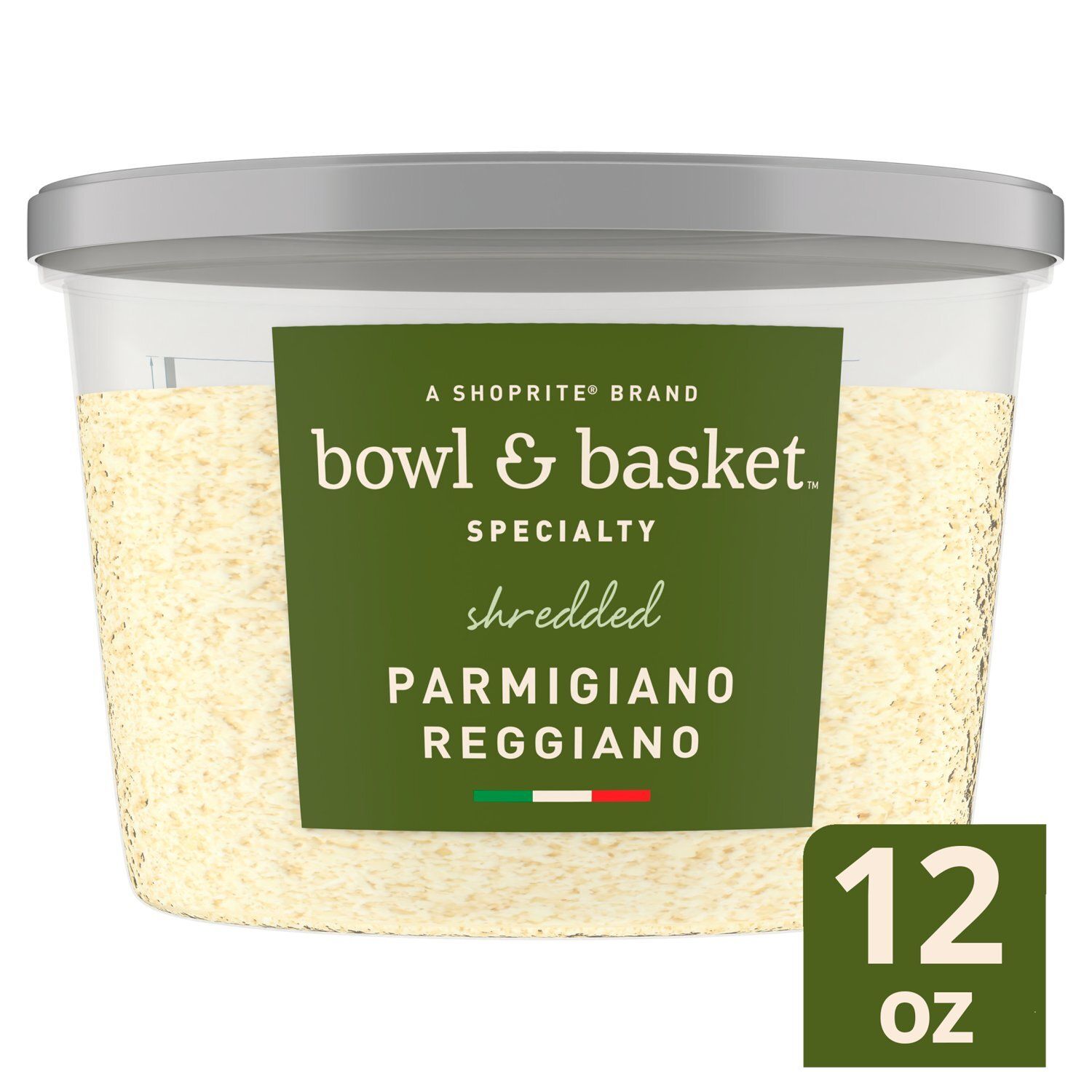 Bowl &amp; Basket Specialty Shredded Parmigiano Reggiano Cheese, 12 oz