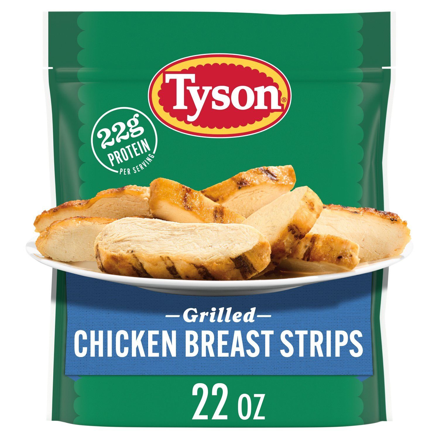 Tyson Grilled Chicken Breast Strips, 22 oz