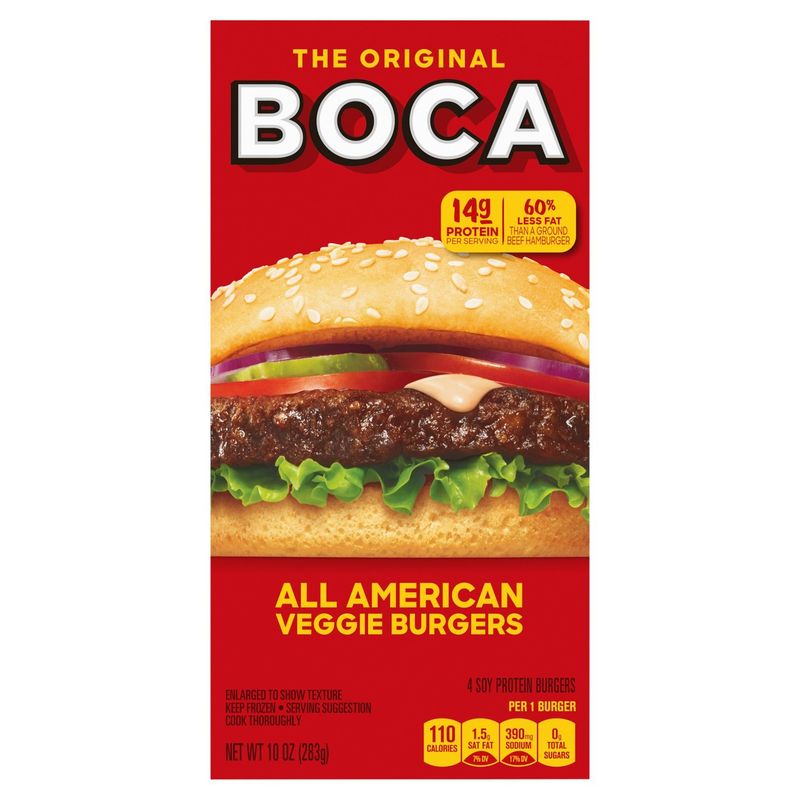 Boca the Original All American Veggie Burgers, 4 count, 10 oz